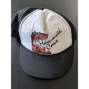 Mammoth Cave Snapback Trucker Hat Mesh‎ Back OSFM Black White YoungAn
